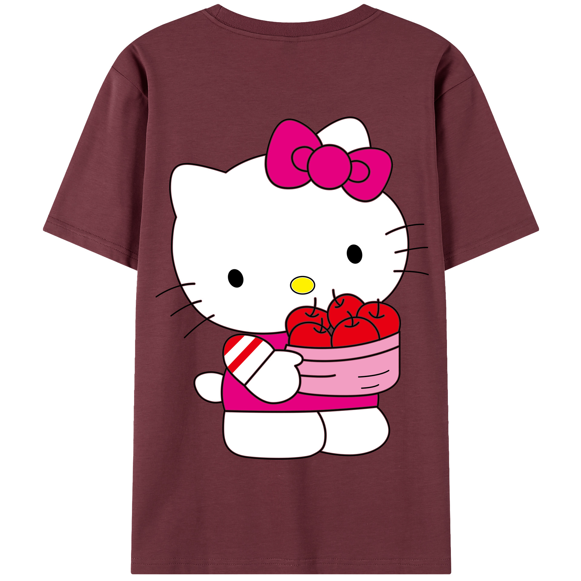 （画像用） Hello Kitty ハローキティ 綿100％半袖Tシャツ（背面プリント）